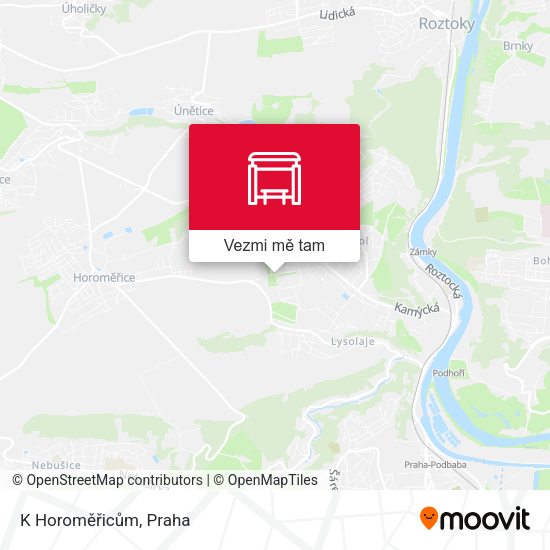 K Horoměřicům mapa
