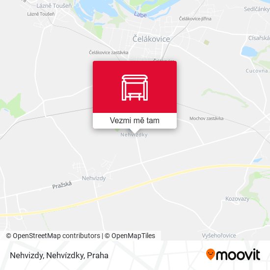 Nehvizdy, Nehvízdky mapa