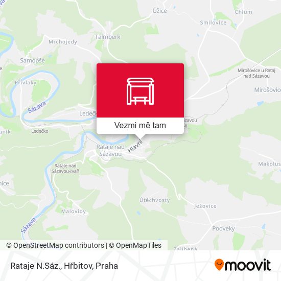 Rataje N.Sáz., Hřbitov mapa