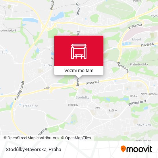 Stodůlky-Bavorská mapa