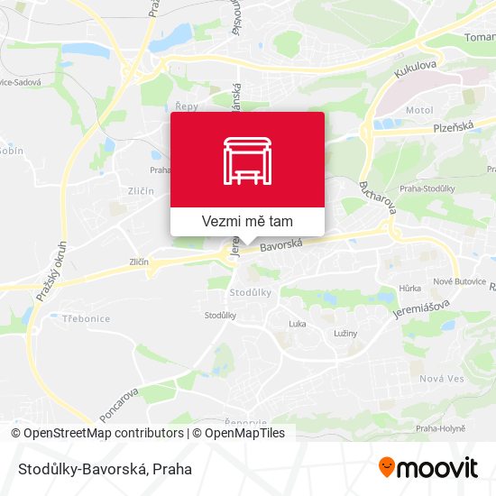 Stodůlky-Bavorská mapa