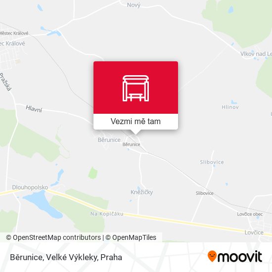 Běrunice, Velké Výkleky mapa