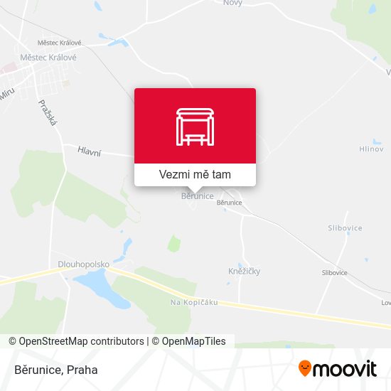 Běrunice mapa