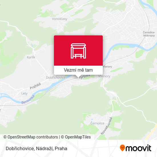 Dobřichovice, Nádraží mapa
