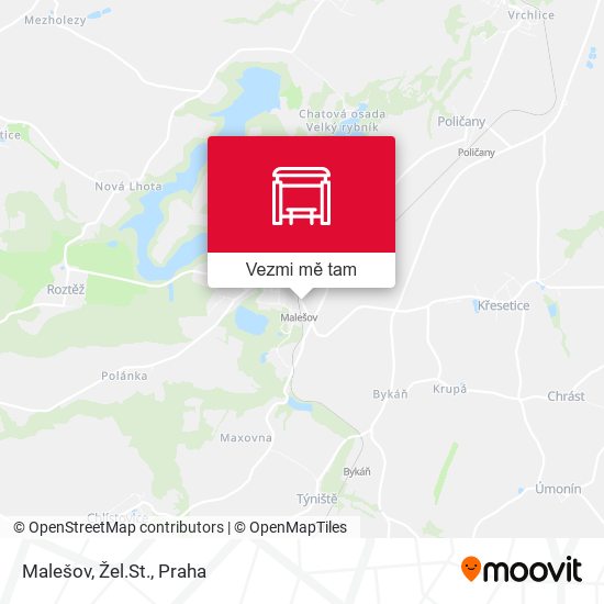Malešov, Žel.St. mapa