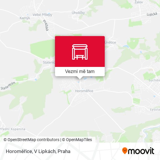 Horoměřice, V Lipkách mapa