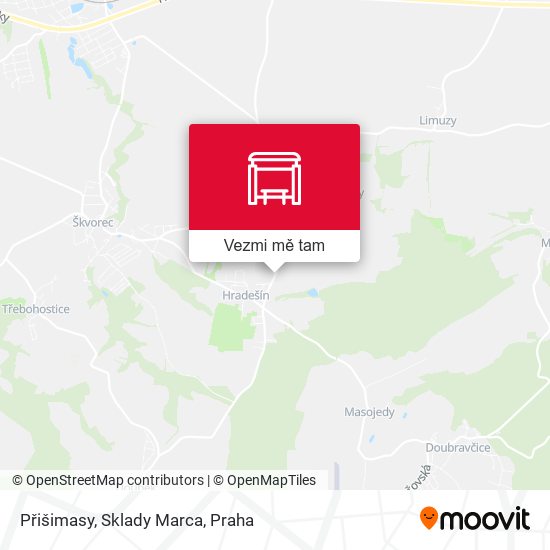 Přišimasy, Sklady Marca mapa