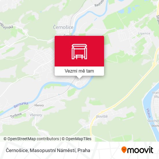 Černošice, Masopustní Náměstí mapa
