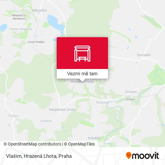 Vlašim, Hrazená Lhota mapa