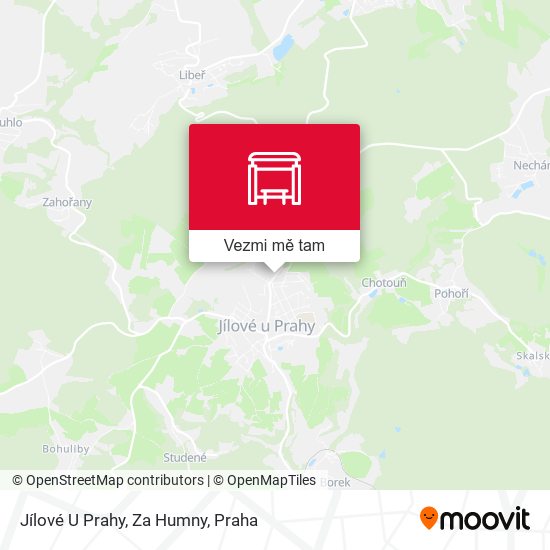 Jílové U Prahy, Za Humny mapa