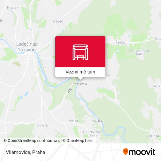 Vilémovice mapa