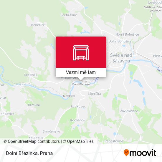 Dolní Březinka mapa