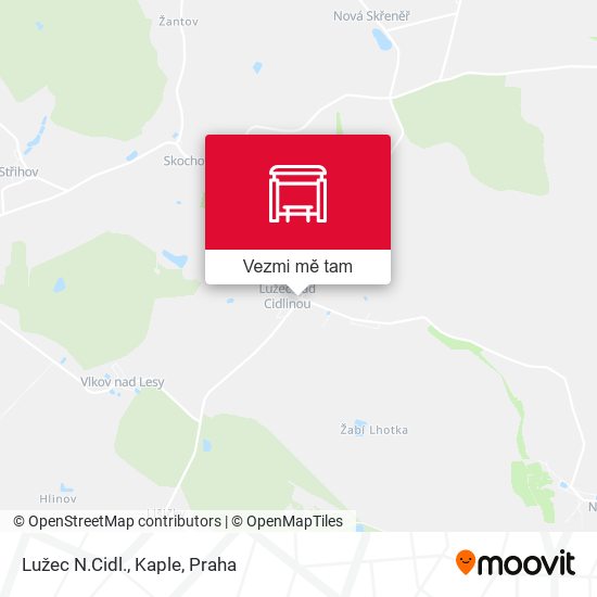Lužec N.Cidl., Kaple mapa