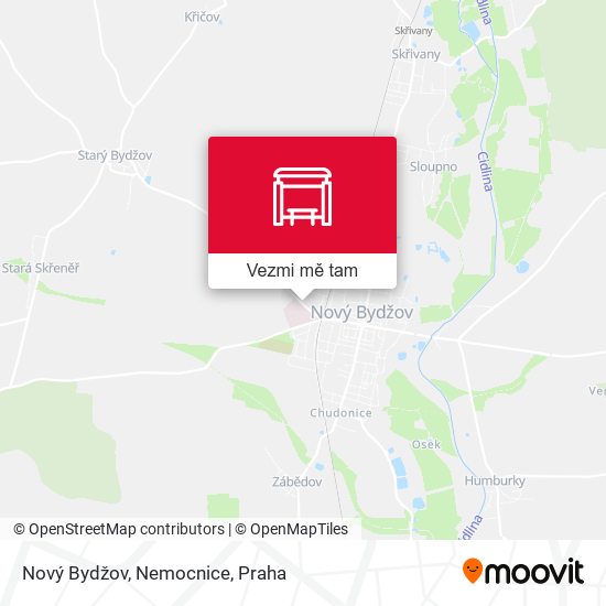 Nový Bydžov, Nemocnice mapa