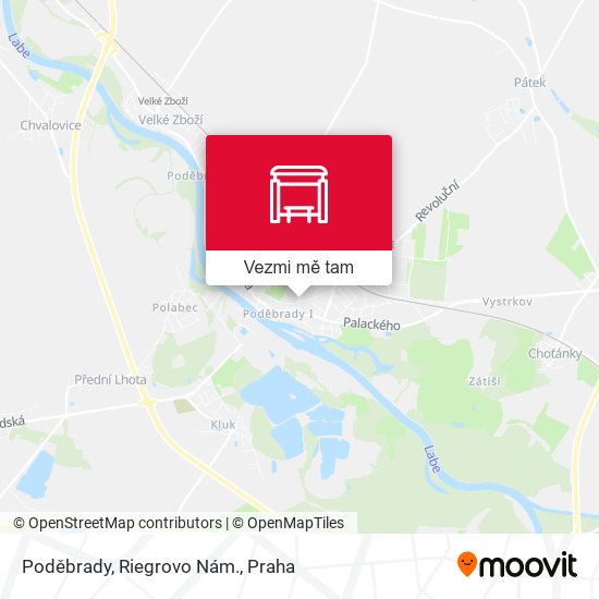 Poděbrady, Riegrovo Nám. mapa