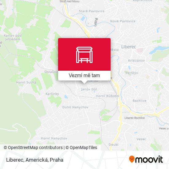 Liberec, Americká mapa