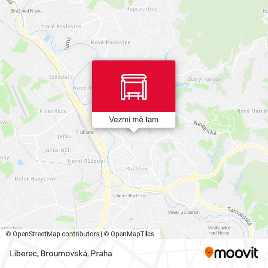 Liberec, Broumovská mapa