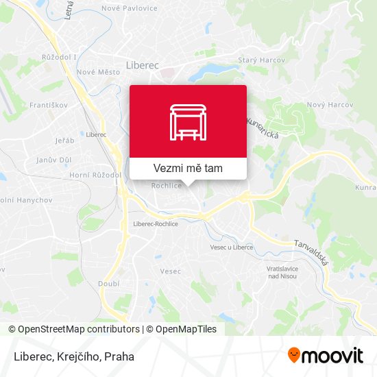Liberec, Krejčího mapa