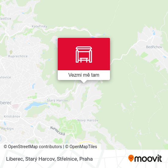 Liberec, Starý Harcov, Střelnice mapa