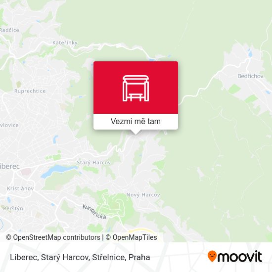 Liberec, Starý Harcov, Střelnice mapa