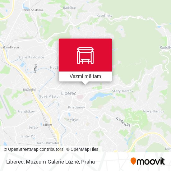 Liberec, Muzeum-Galerie Lázně mapa