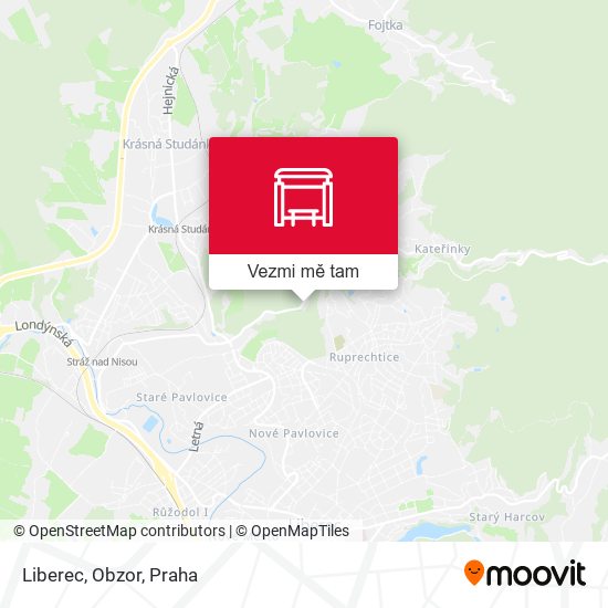 Liberec, Obzor mapa