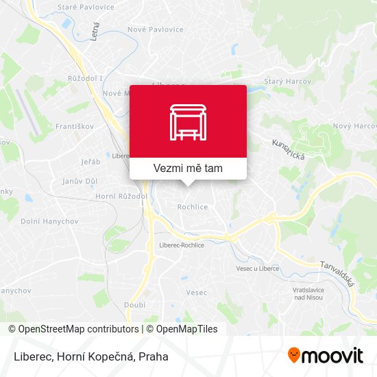 Liberec, Horní Kopečná mapa