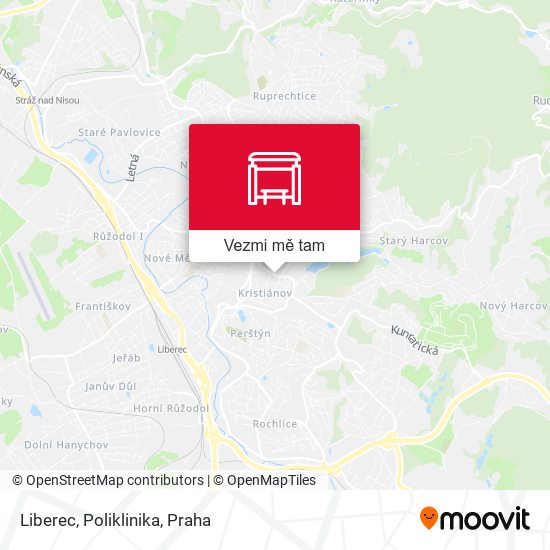 Liberec, Poliklinika mapa