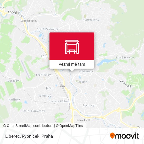 Liberec, Rybníček mapa