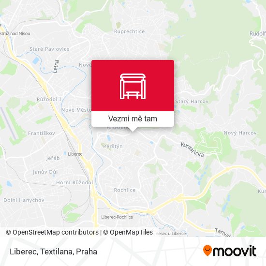 Liberec, Textilana mapa