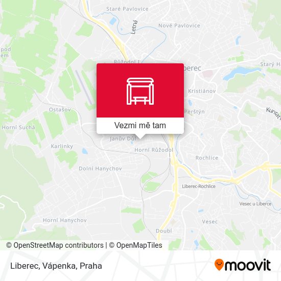 Liberec, Vápenka mapa