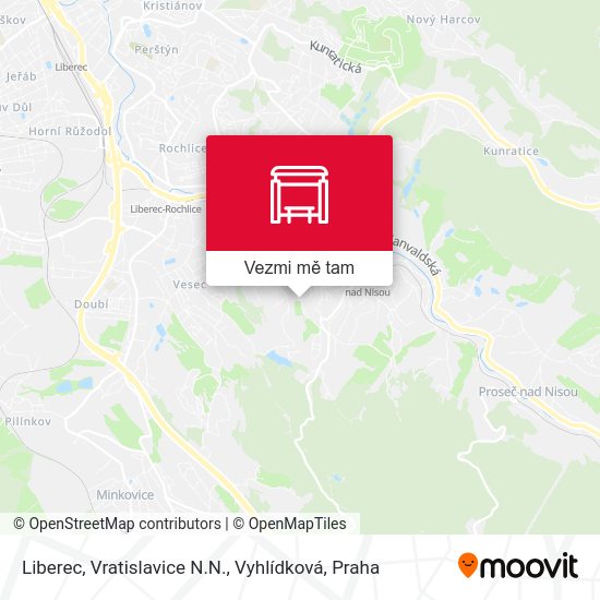 Liberec, Vratislavice N.N., Vyhlídková mapa