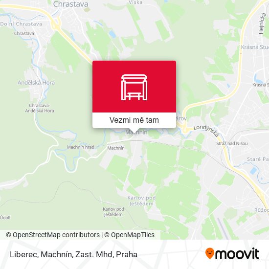 Liberec, Machnín, Zast. Mhd mapa