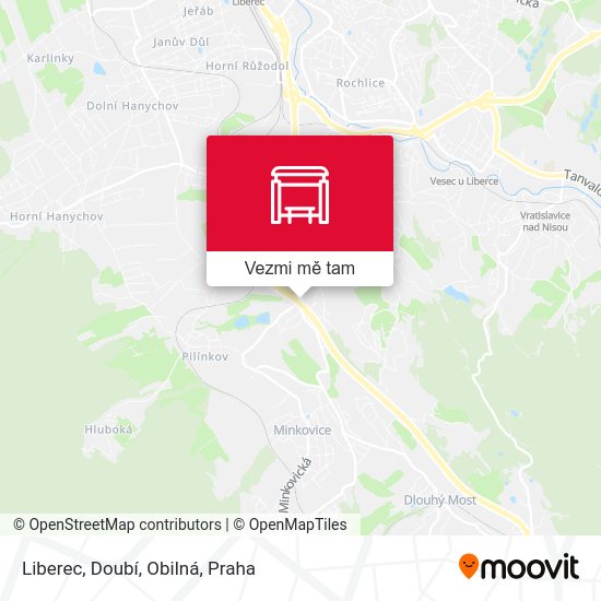 Liberec, Doubí, Obilná mapa