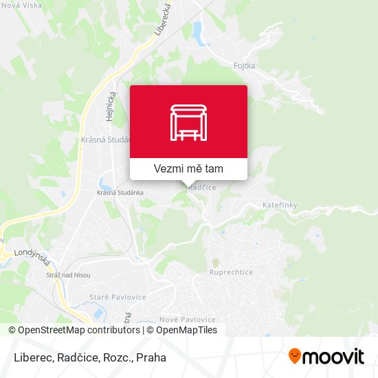 Liberec, Radčice, Rozc. mapa
