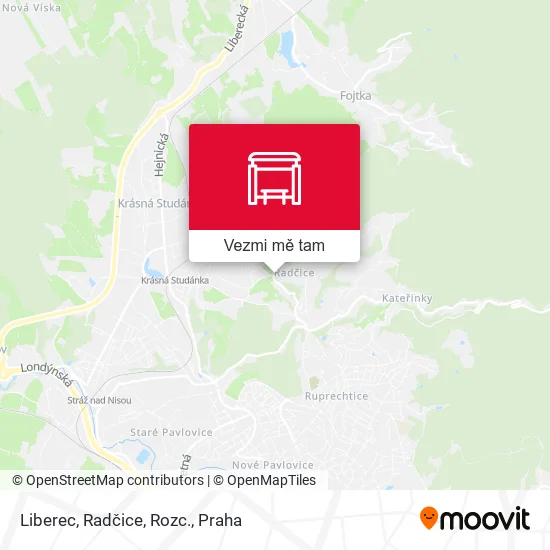 Liberec, Radčice, Rozc. mapa