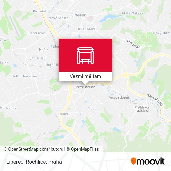 Liberec, Rochlice mapa