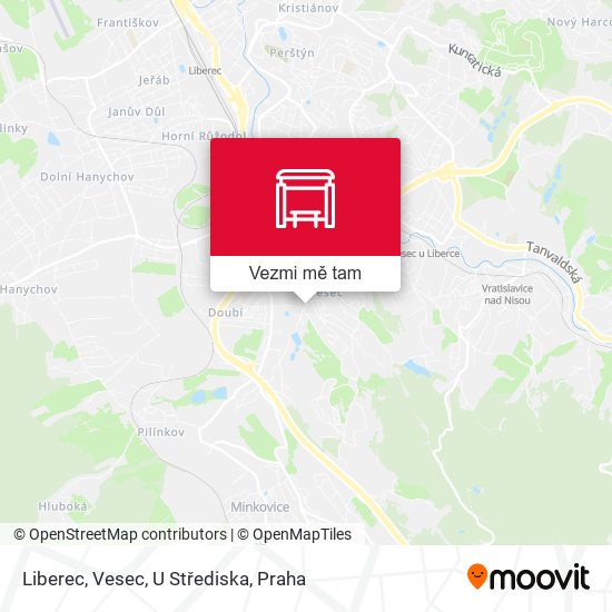 Liberec, Vesec, U Střediska mapa