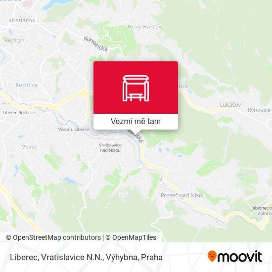 Liberec, Vratislavice N.N., Výhybna mapa