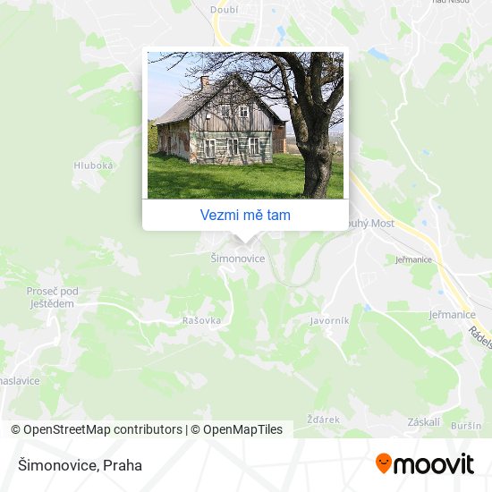 Šimonovice mapa