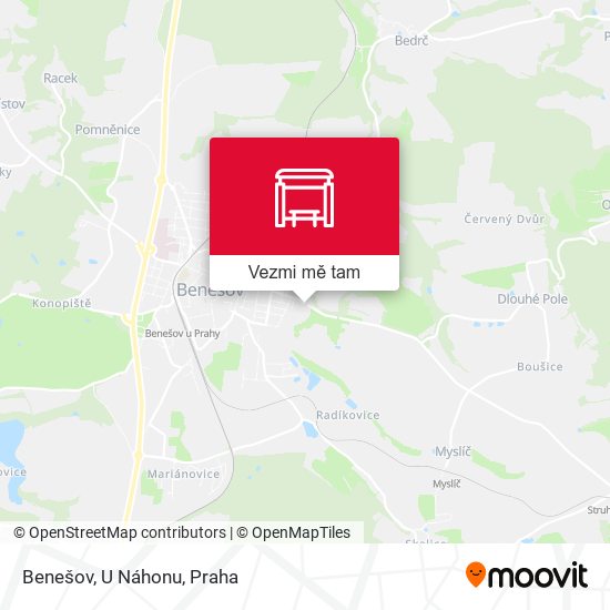 Benešov, U Náhonu mapa