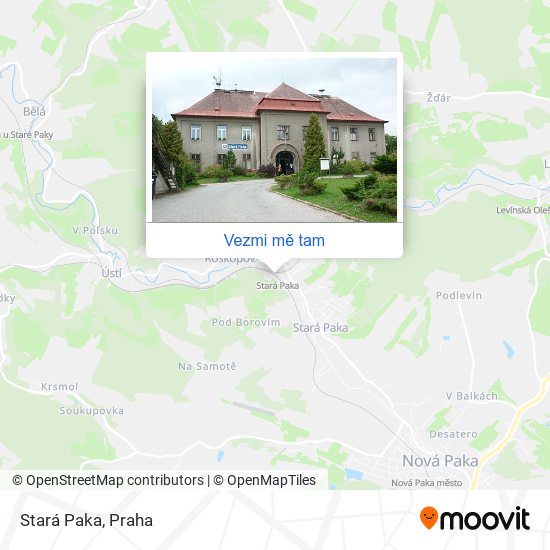 Stará Paka mapa