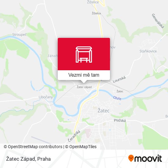 Žatec Západ mapa