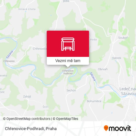 Chřenovice-Podhradí mapa