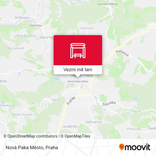Nová Paka Město mapa