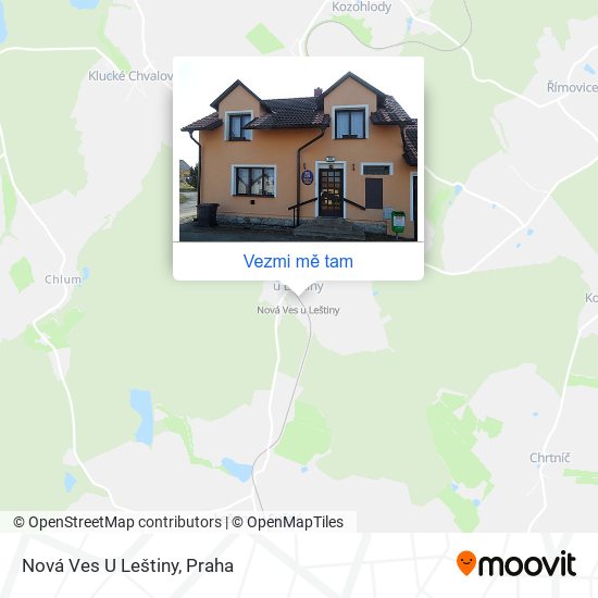 Nová Ves U Leštiny mapa