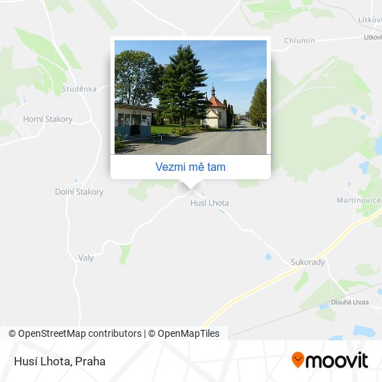 Husí Lhota mapa