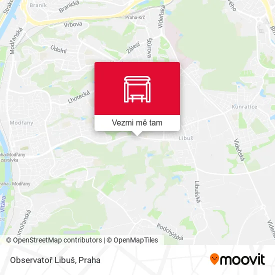 Observatoř Libuš mapa