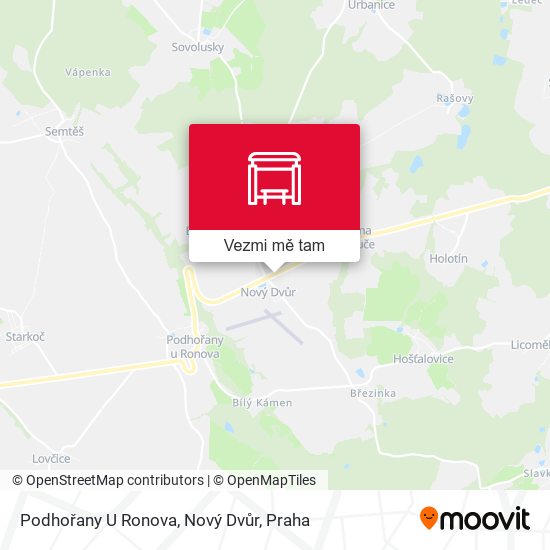 Podhořany U Ronova, Nový Dvůr mapa