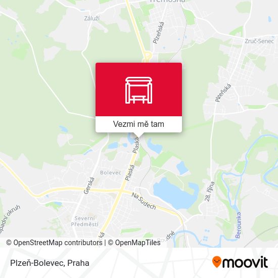 Plzeň-Bolevec mapa
